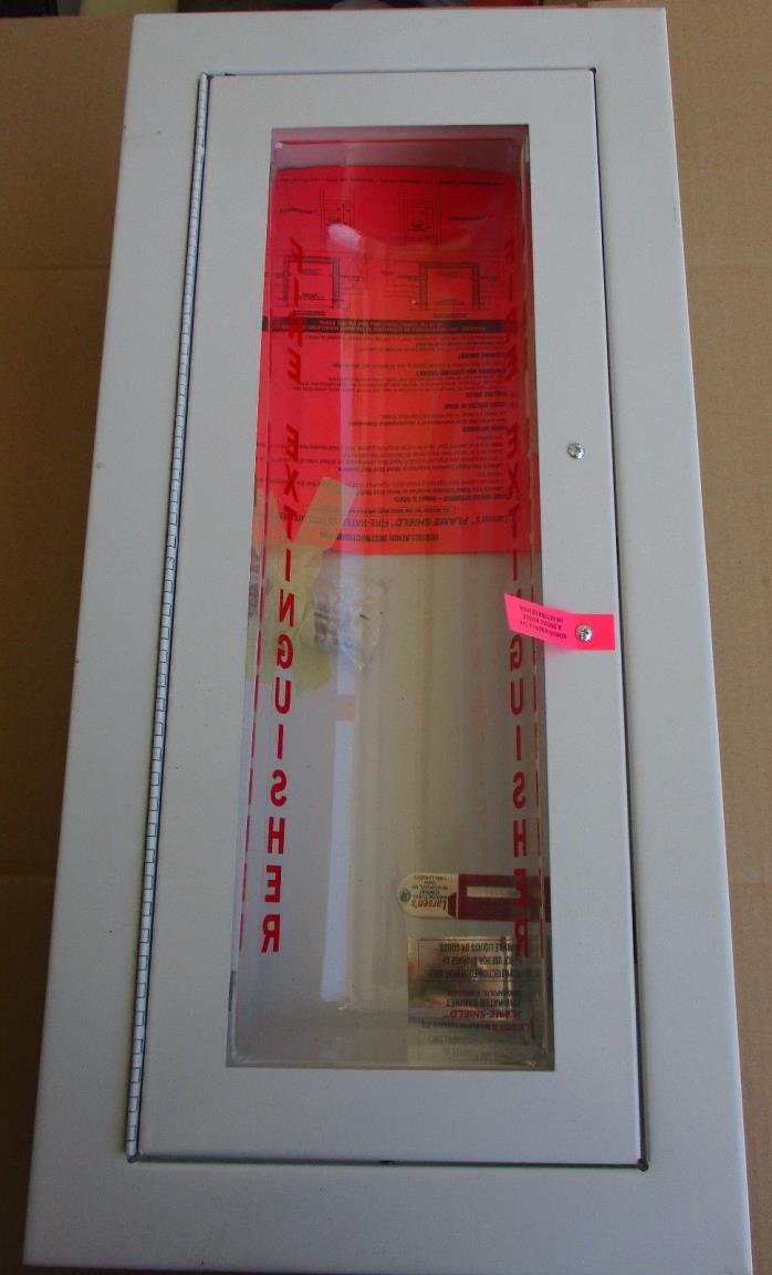 Larsen's Cameo Semi Recessed Bubble Fire Extinguisher Cabinet New Old Stock