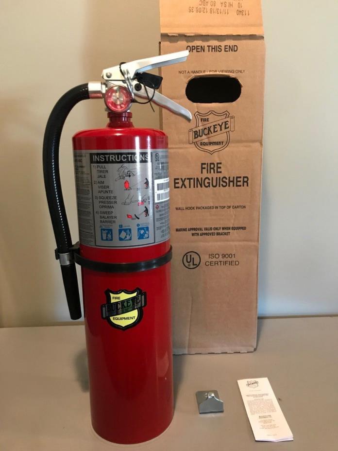 Brand New 10lb Buckeye Fire Extinguisher ABC Dry Chemical 4A80BC (2019)