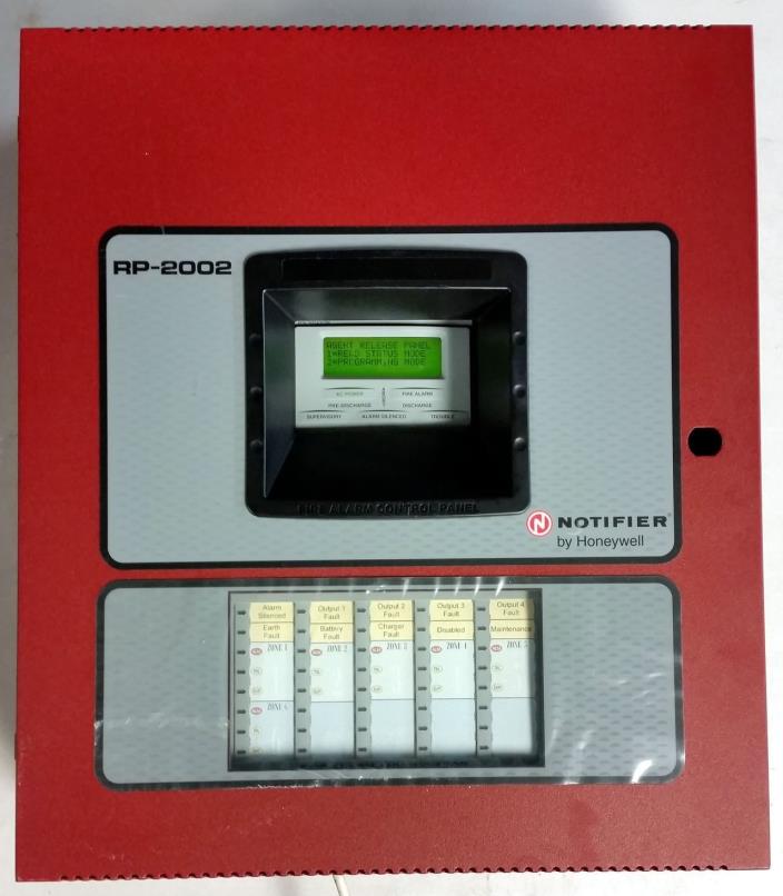 Honeywell Notifier Red Fire Alarm RP-2002C 6-Zone Agent Release Control Panel