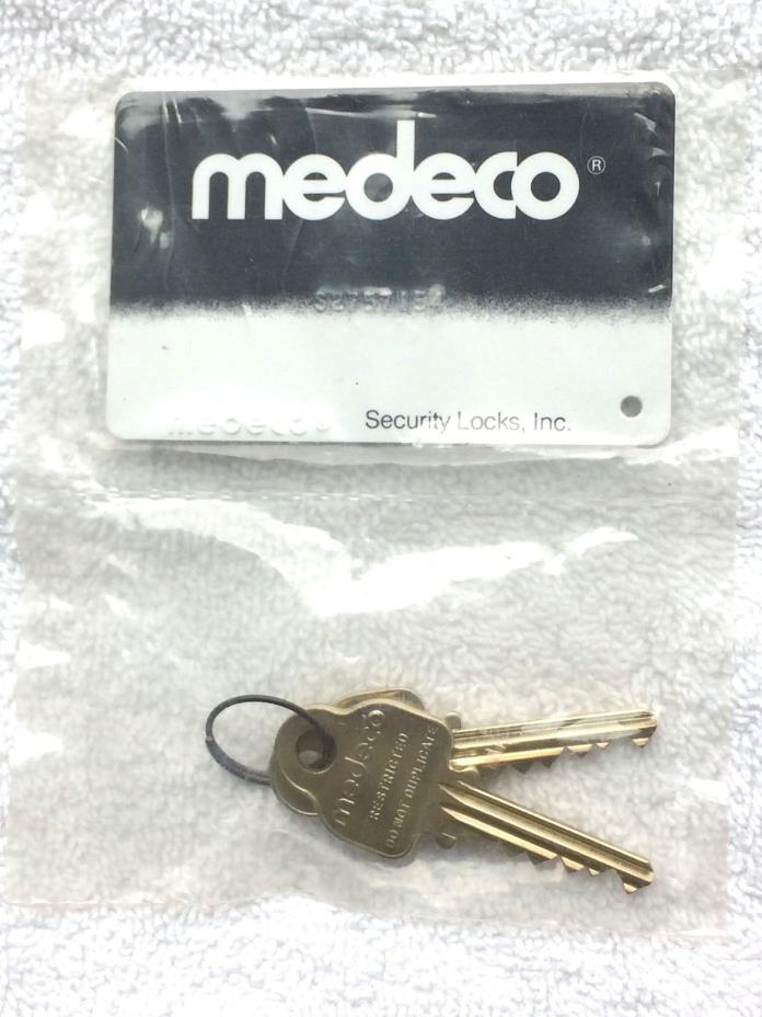 MEDECO High Security Locks - SKY Rekeying Card and 2 Keys - Locksmith Lot