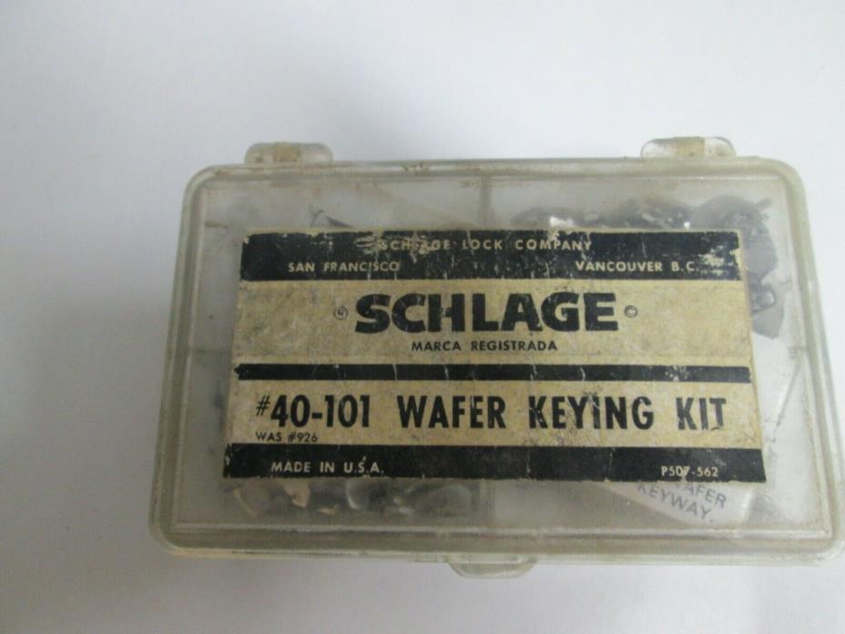 SCHLAGE Wafer Lock Keying - Pinning Kit # 40-101 LOCKSMITH Door Servicing