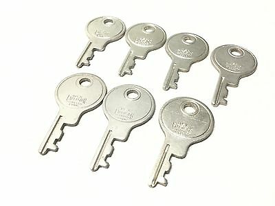 Excelsior Brand Vintage Pre-cut 36 Luggage Keys, Set of 7 - Locksmith