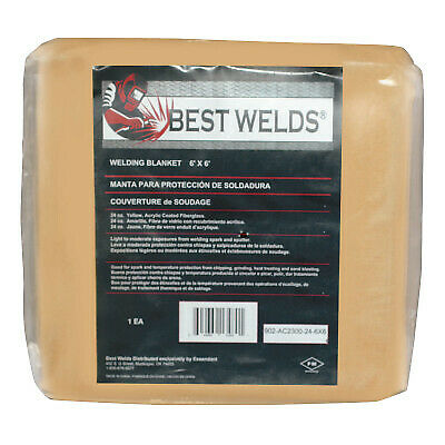 Bw Blanket 24oz Acryliccoated Glass 6x6 Yellow  - 1 Each