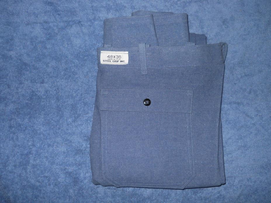 48x36 Steel Grip Westex FR-8 Fire Resistant Pants blue jeans made in USA unused