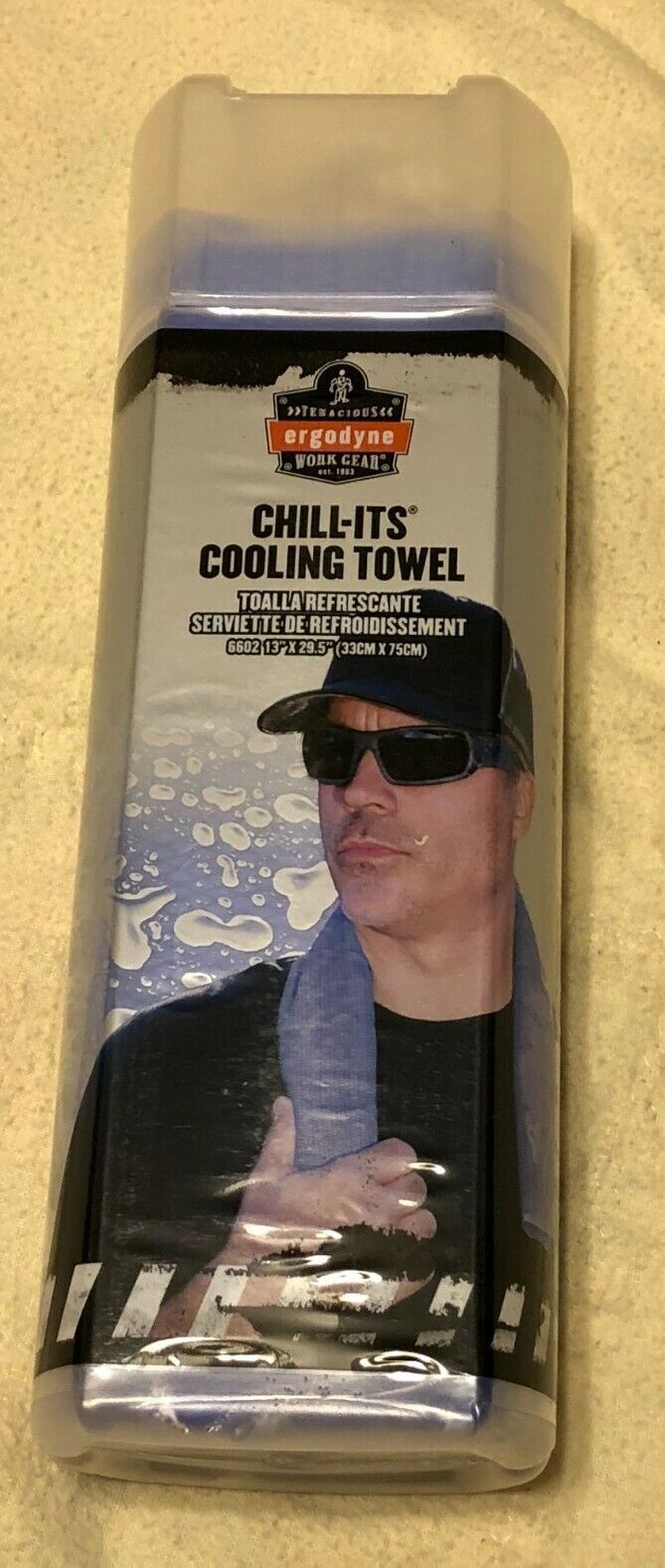 Ergodyne Chill-Its Evaporative Cooling Towel, Blue, NEW,