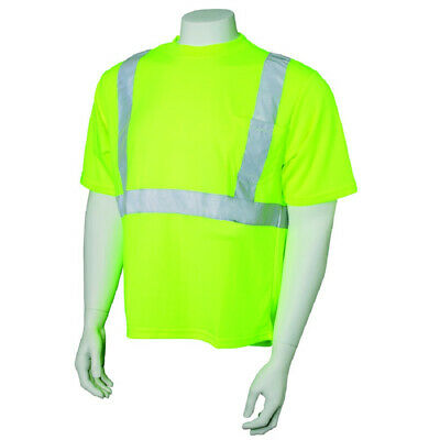 2 Lot, Jackson Safety Large #3024368 Short Sleeve High Visibility T-Shirt, Lime
