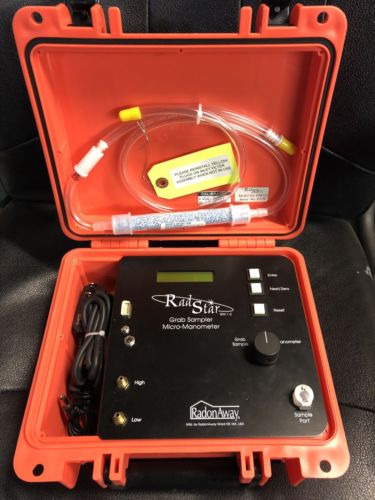 RADSTAR GM 1-2 Radon Grab Sampler/Micro Manometer *CALIBRATED*