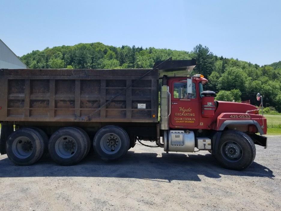 2000 Mack RD688S.  Triaxle with steel dump body.  Low miles, 288,000.