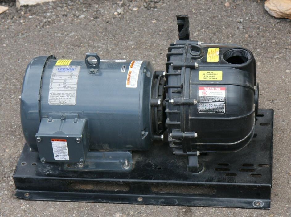 Pacer Model SE2IV D5.0C Pump w/ Leeson 5 hp, 208-230 / 460 Volt, 3 Phase Motor