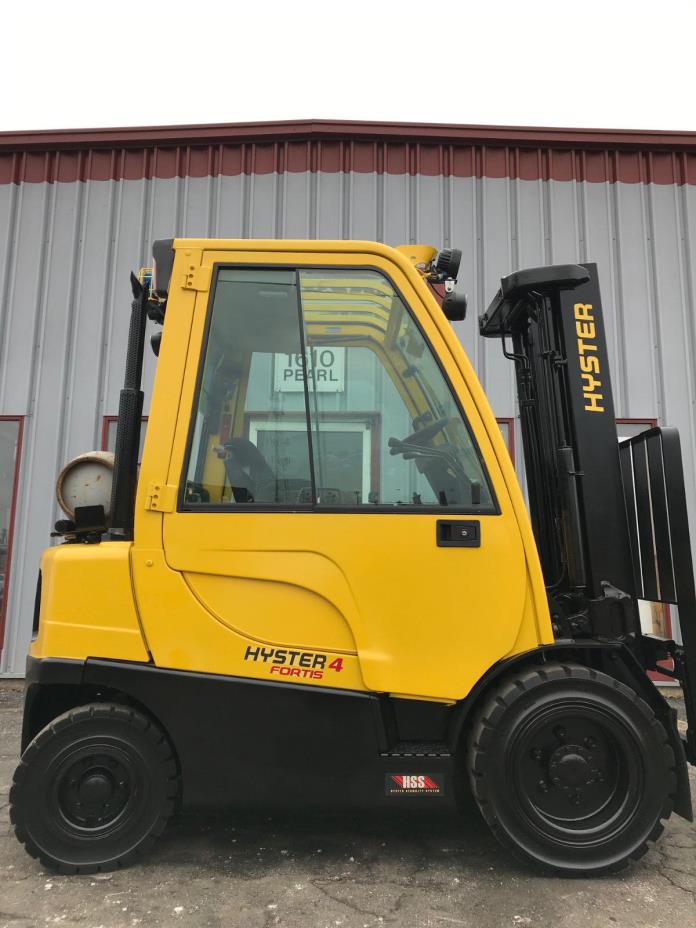 2015 HYSTER H40FT 4000LB PNEUMATIC FULL HEATED CAB FORKLIFT LIFTTRUCK