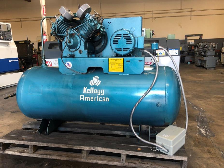 Kellogg 10HP Horizontal Aircompressors with Magnetic Starters (2) Available