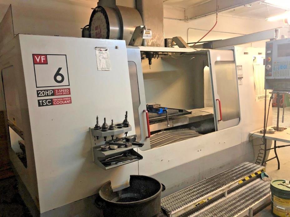 2002 Haas VF6B/40 - Thru Spindle Coolant, 4th Prewire, USB, SMTC,Video Available