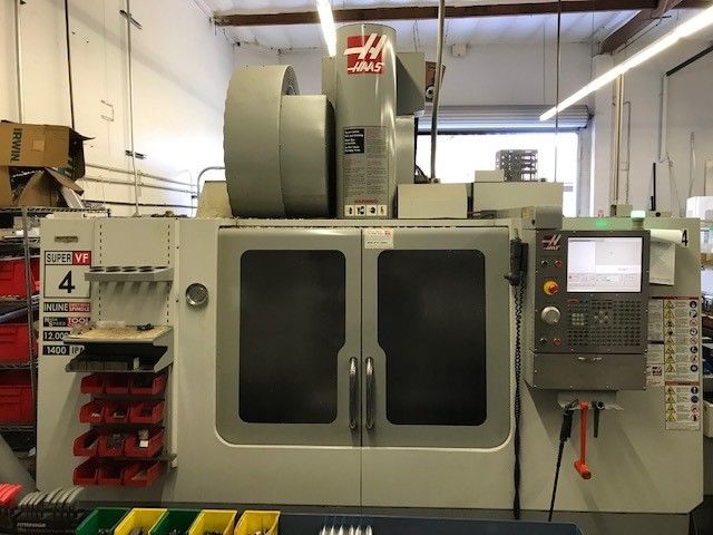 2009 HAAS VF4SS APC VMC, 4th Axis Drive,Chip Auger, P-Cool, Expanded Memory 16MB