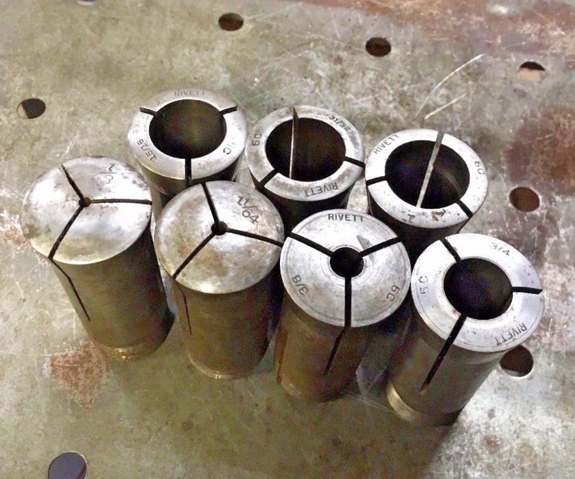 7pc Rivett 5C Collet Set Machinist Metal Lathe Milling Machine Grind C5