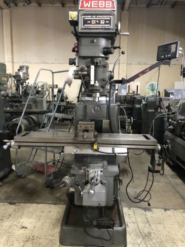 WEBB CHAMP Series 5VK Manual Milling Machine with Digital Read Out