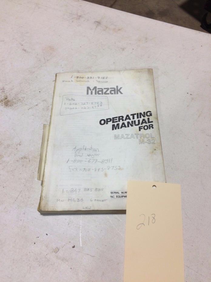 Mazak Operation Manual Mazatrol  M-32