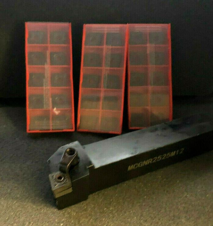 LATHE TOOL HOLDER WITH KENNAMETAL CNMG120408 RU 1204 W/30 Inserts 3/4