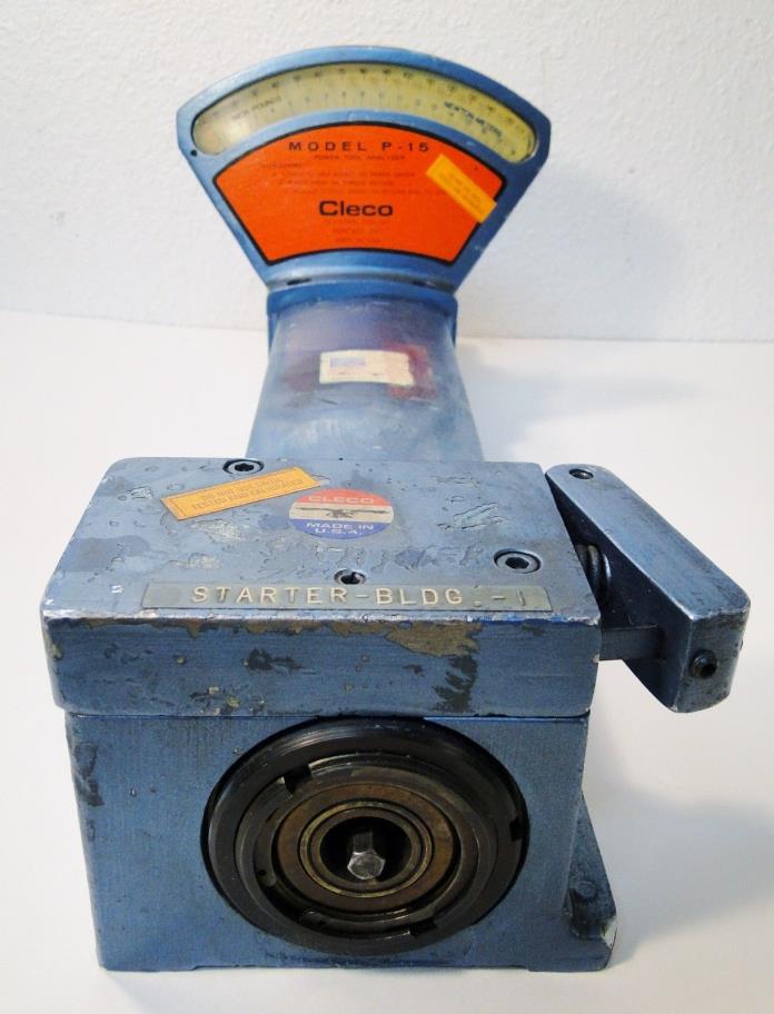 CLECO MODEL P-15 POWER TOOL ANALYZER USA MADE