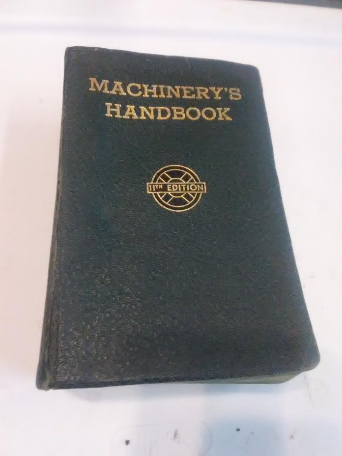 Machinery's Handbook 11th Edition Thumb Index 1941