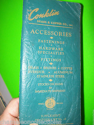 1950 CONKLIN BRASS & COPPER CO. INC. ACCESSORIES BOOKLET CATALOG WITH PHOTOS
