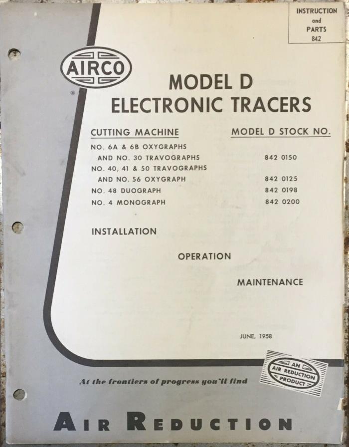 Vintage Airco Model D Electronic Tracers Manual
