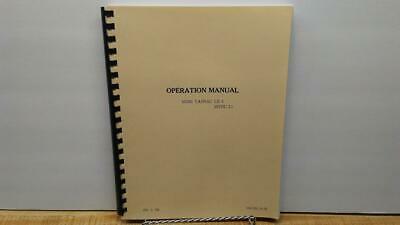 Mori Seiki Yasnac LX-1 Lathe Operation Manual