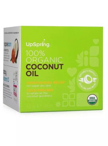 UpSpring 100% Pure Virgin Organic Coconut Oil for Skin Hair and Nails