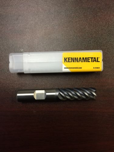 Kennametal Carbide Endmill 5 Flutes 1/2 Inch Diameter 3 OAL Coated W/ AlTin