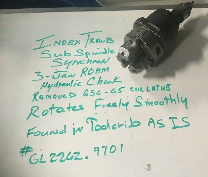 Index/Traub Sub Spindle Removed From GSC-65 CNC Lathe