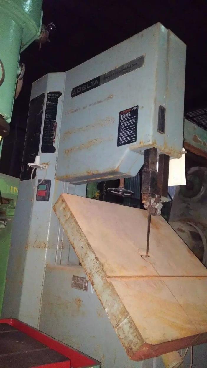 Delta Vertical Band Saw Model 20 Variable Speed Metal Cutting 24