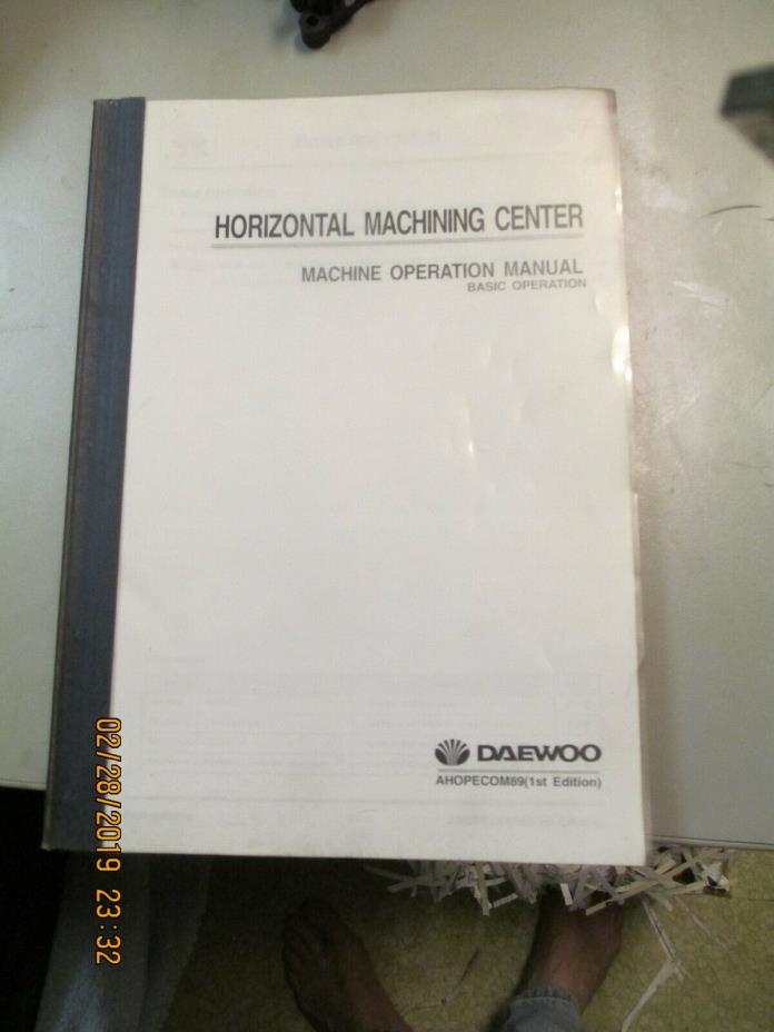 Original Daewoo Horizontal Machining Center Operation Manual ahopecom89