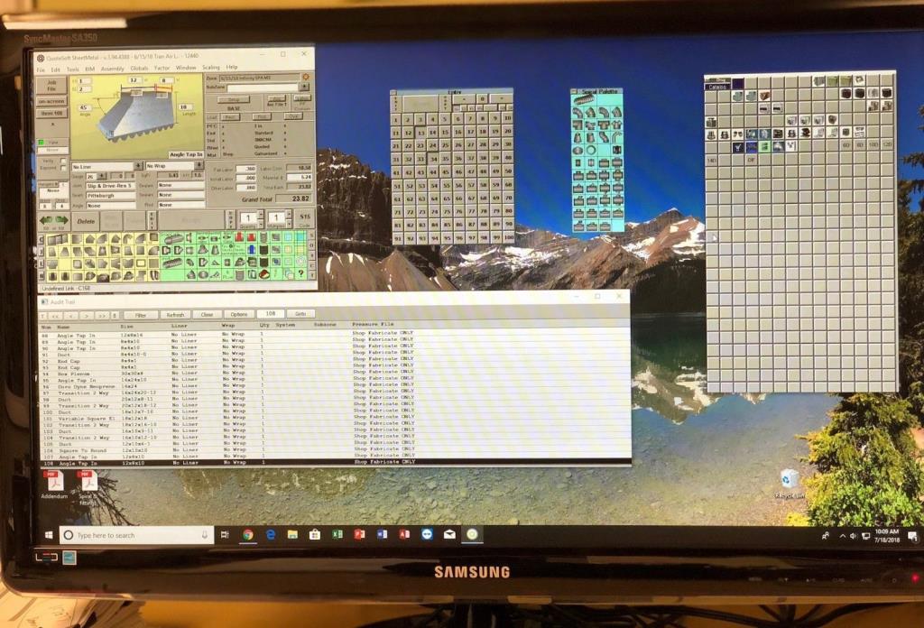 Sheet metal estimating software