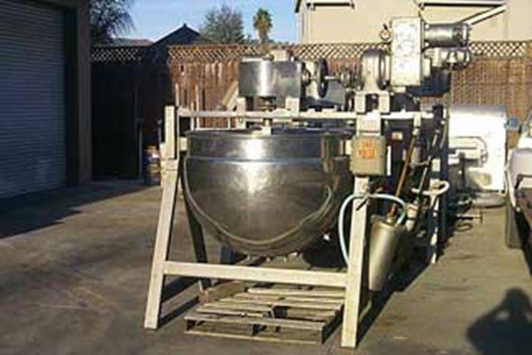 Lee kettle, 200 gallon capacity, full jacketed for 40 PSI