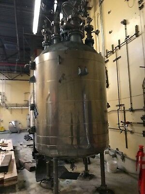 Pfaudler 500 Gallon Glass Lined Jacketed Reactor