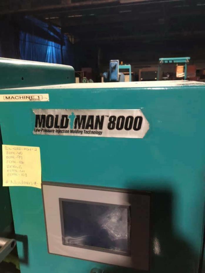 2 Mold Man 8000 Injection Mold Machines