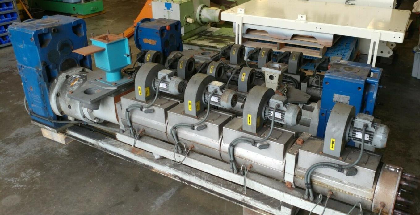 3 UNILOY/COMEC EXTRUDERS 1 80MM AND 2 60MM 24:1 FAN COOLED 