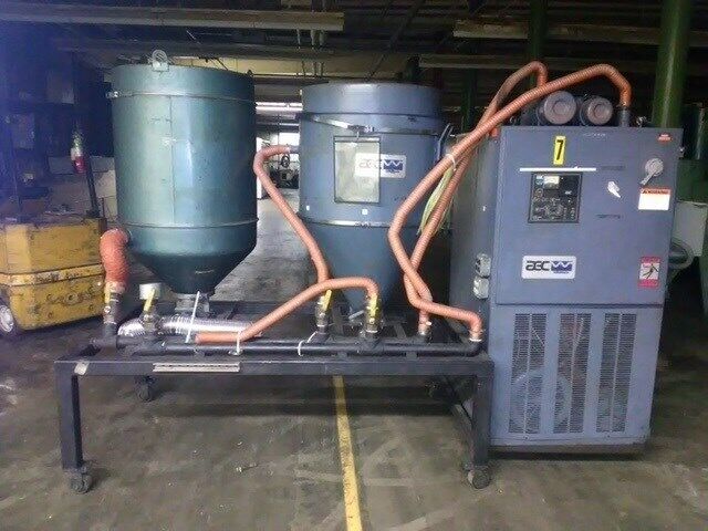 AEC  WD-150 Material Dryer, Desiccant; Hoppers are approx 400 lb each, ZAG #8205