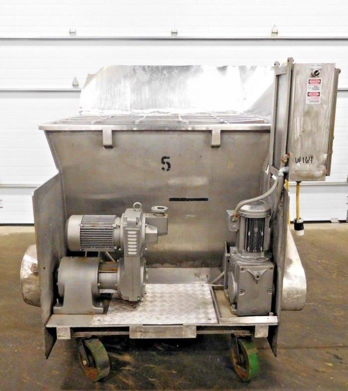 MD-2, BAKER PERKINS MIXER BLENDER JAM HOPPER. 304SS. 3 HP. 230YY/460Y. 1735 RPM.