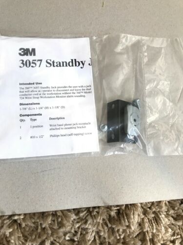 3M Static Wrist Band Stand-By Jack, p/n 3057,  One Jack. FREE SHIPPING