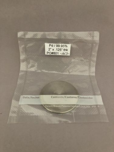Palladium (Pd) 99.95% Pure, 2