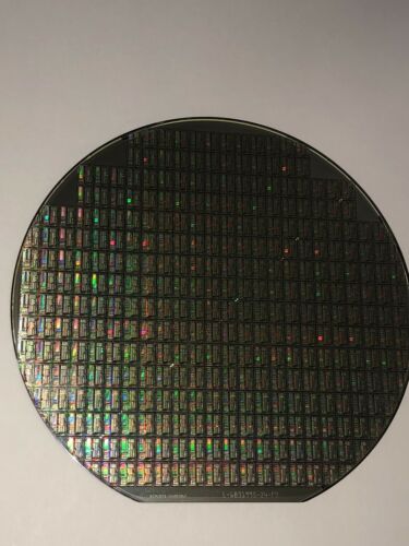 6” Silicon Wafer, T.I. TMS320C52, Vintage From The Early 90’s