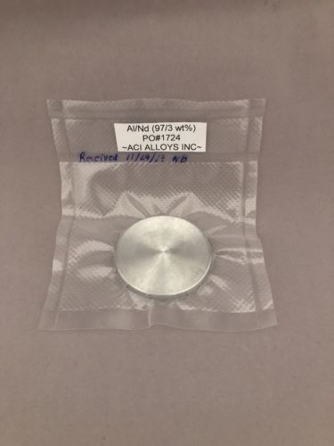 Aluminum Neodymium Sputtering target (Al/Nd) 97/3 wt% Pure, 2