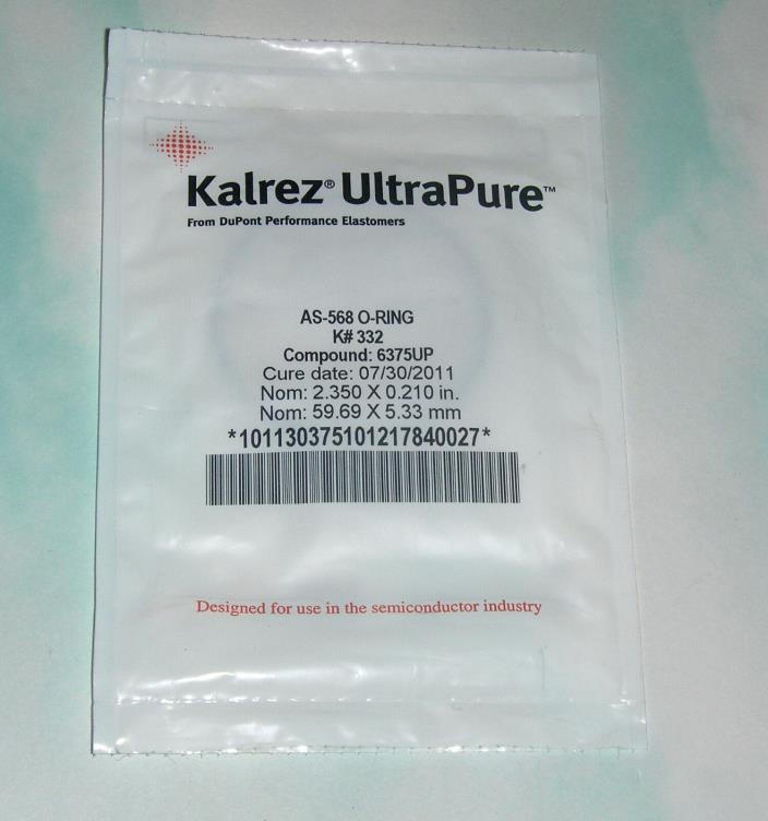 DUPONT KALREZ UltraPure Compound 6375 O-RING AS-568A K# 332 2.350 ID x 0.210 CX
