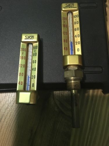 SIKA Brass Industrial Thermometers 200F/100C FREE SHIPPING