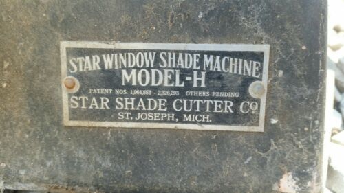 Star Window Shade Machine Model H Cutter and  measuring stick
