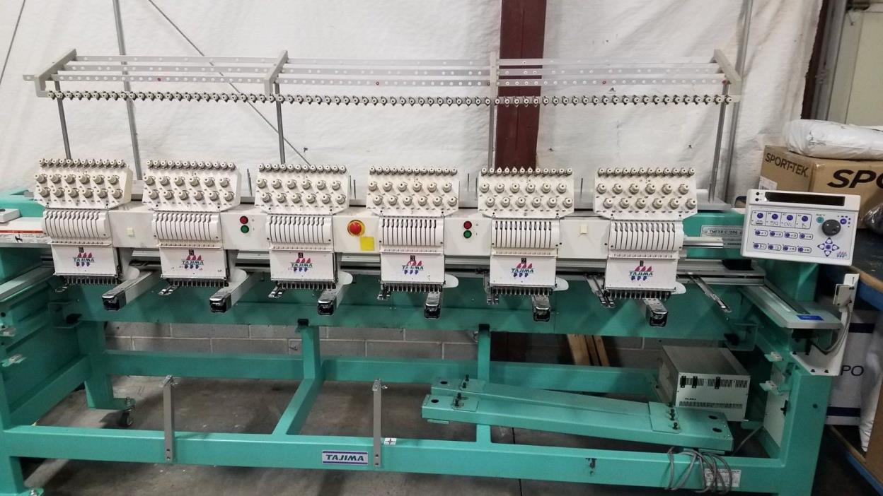 1998 Tajima TMFX II C1206 6 Head 12 Needle Embroidery Machine