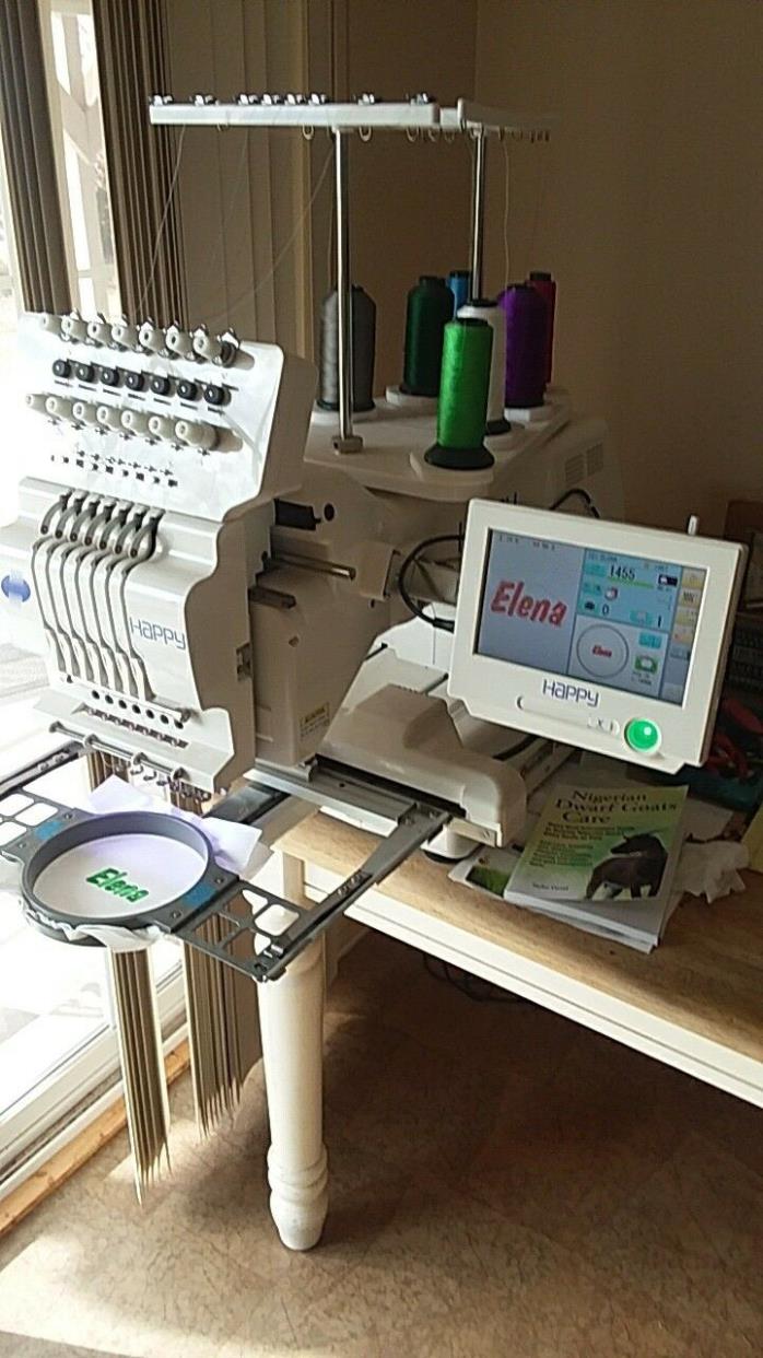 Happy Journey 7 Needle Embroidery Machine incl. many accessories and supplies