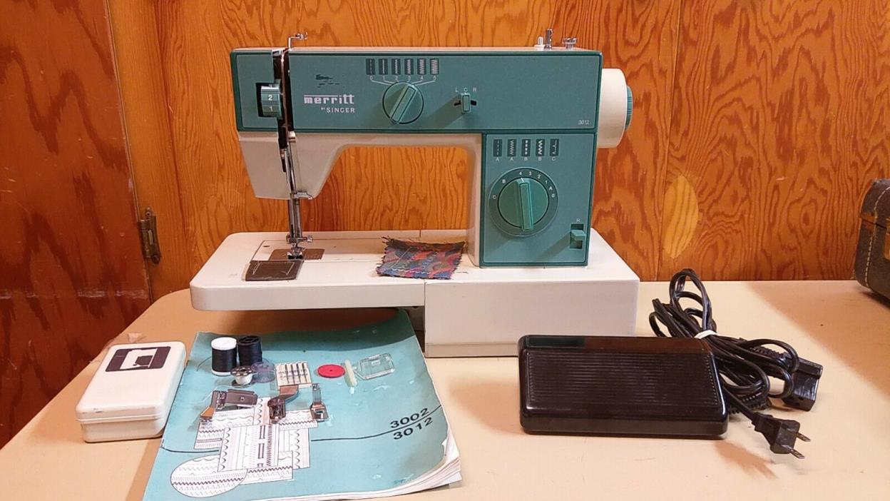 Singer Merritt 3012 Sewing Machine Heavy Duty Leather Upholstery Denim Serviced
