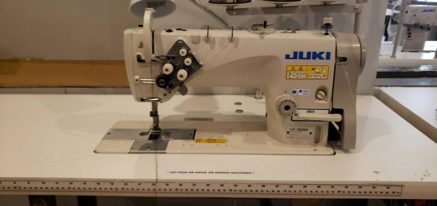 Juki LH-3528A Double Needle Lockstitch Industrial Sewing Machine Head and Table