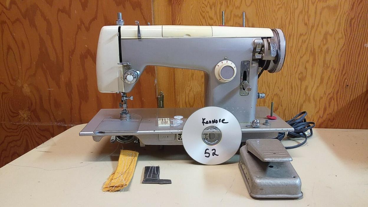 Kenmore 52 Sewing Machine Heavy Duty Leather Upholstery Denim Serviced